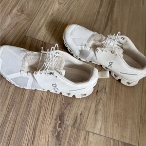 On Cloud White Athletic Shoes
